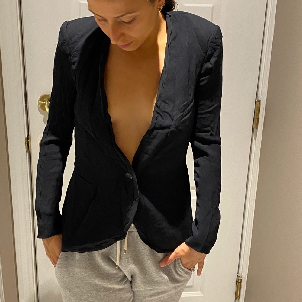 Black silk Helmut Lang blazer